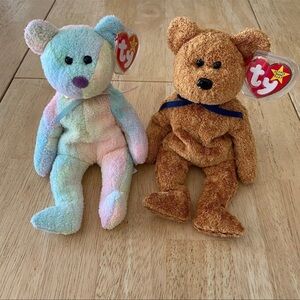 2 Retired Ty Beanie Baby Bears